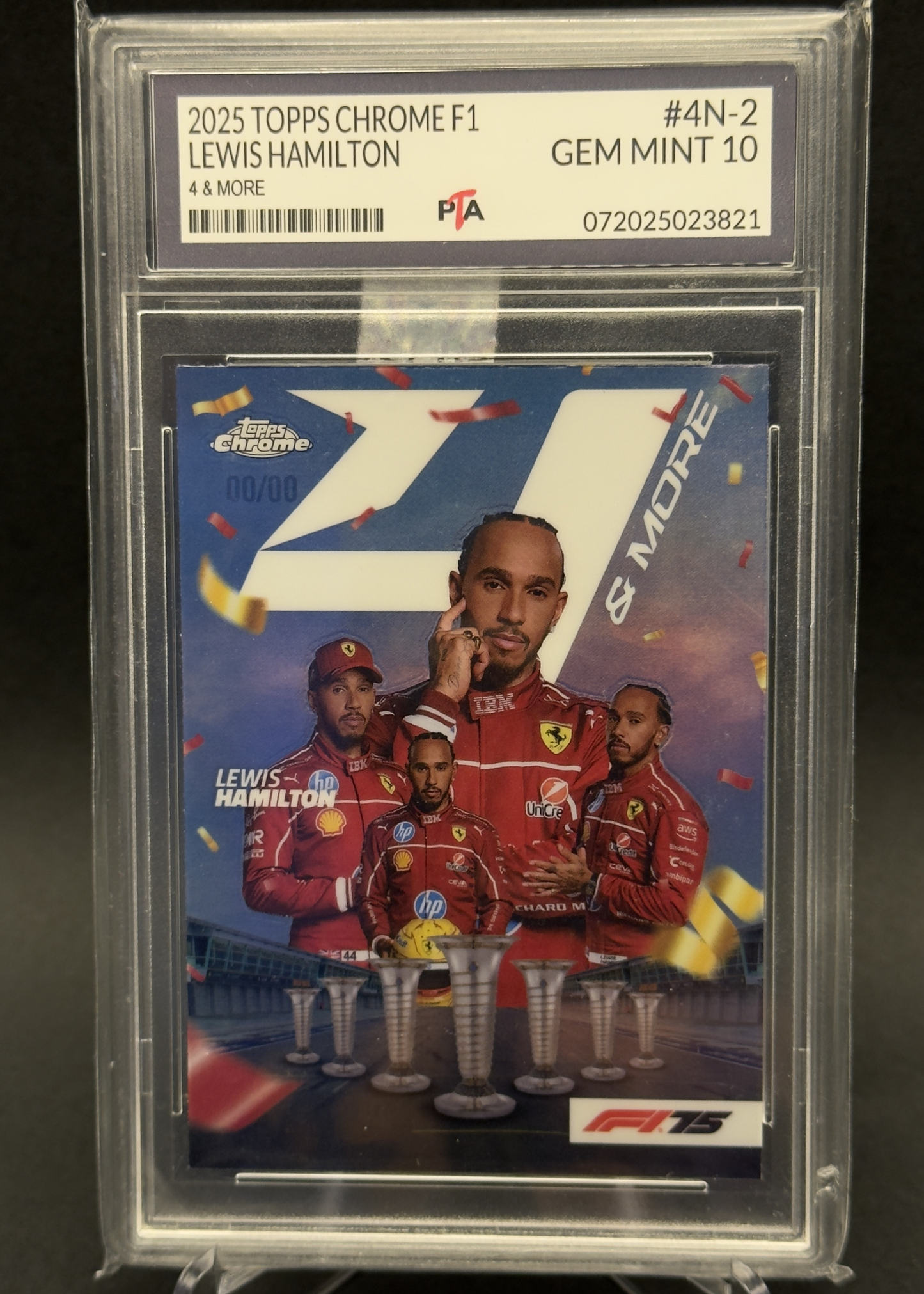 Topps Chrome F1 | Lewis Hamilton | 4N-2 | PTA 10