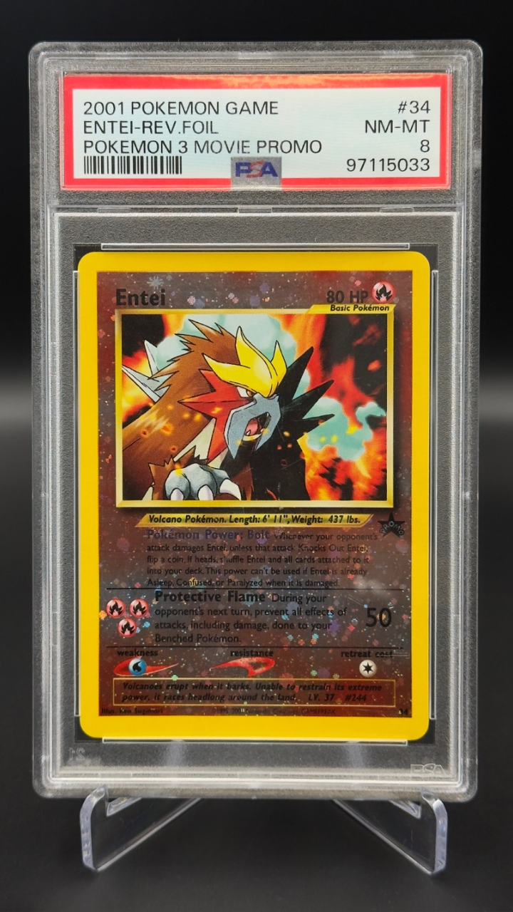 Entei REV Foil - 34 | PSA 8 | 2001