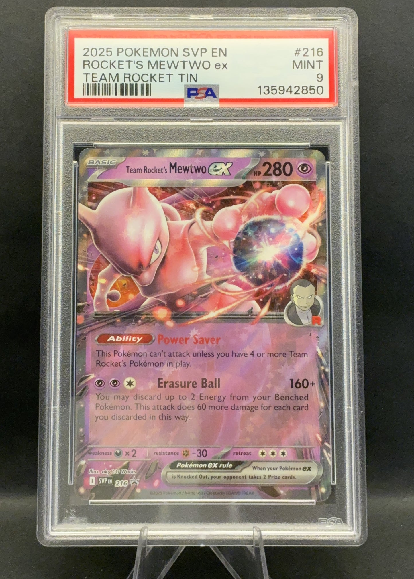 Team Rocket's Mewtwo EX | 216 | PSA 9
