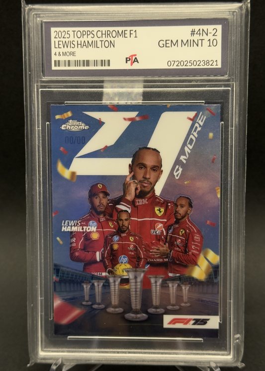 Topps Chrome F1 | Lewis Hamilton | 4N-2 | PTA 10