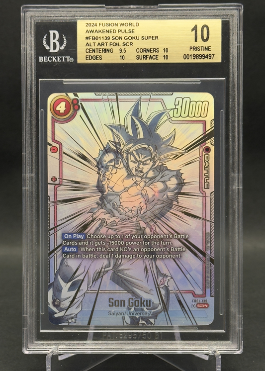Fusion World Awakened Pulse Son Goku Super Alt Art Foil SCR | FB01139 | BECKETT 10