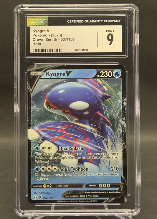 Kyogre V | 037/159 | CGC 9