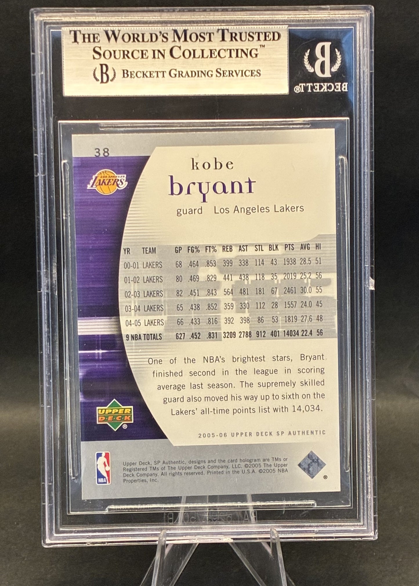 Kobe Bryant | 38 | BECKETT 9
