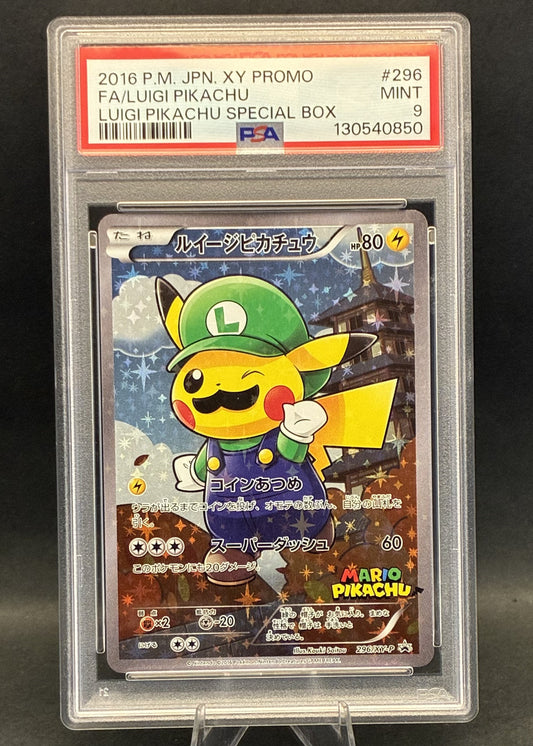 Luigi Pikachu Special BOX | 296/XY-P | PSA 9