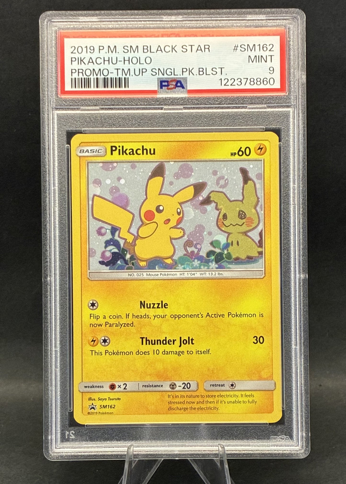 Pikachu-Holo Promo | SM162 | PSA 9