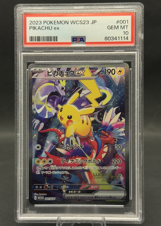 Pikachu EX WCS23 | 001/030 | PSA 10