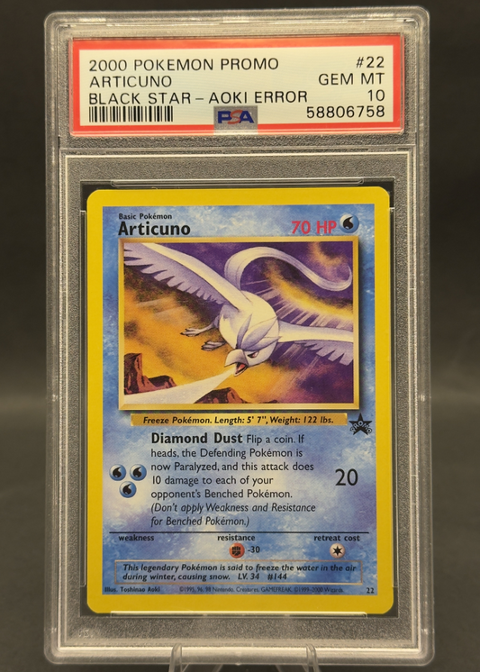 Articuno Black Star - Aoki Error | 22 | PSA 10