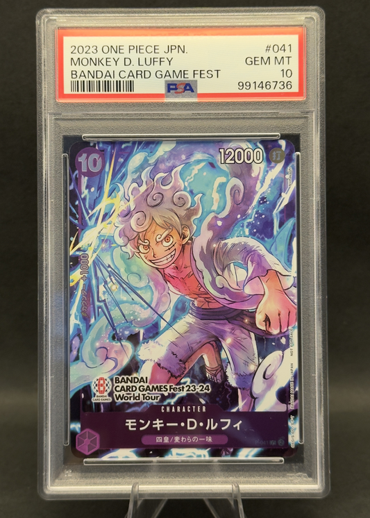 Luffy Bandai Card Game Fest | P-041 | PSA 10