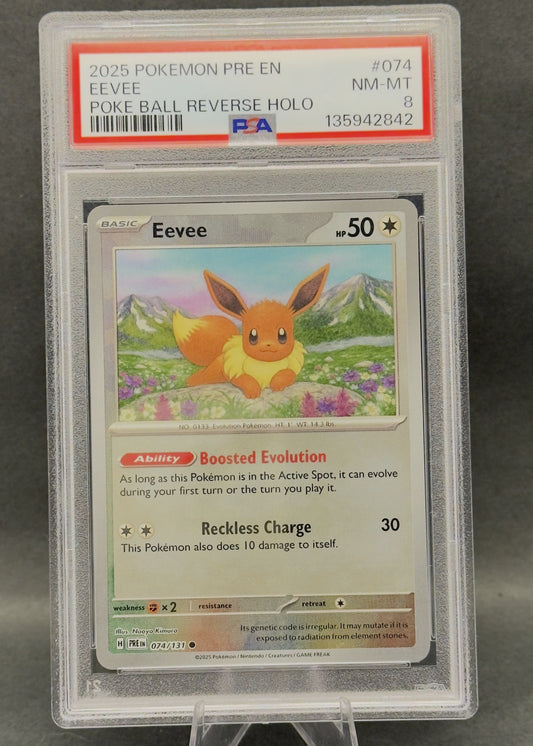 Eevee Poke Ball | 074/131 | PSA 8